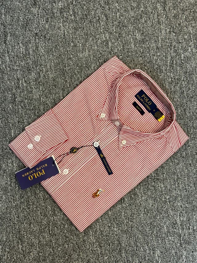 RL Maroon Pin Stripe Shirt