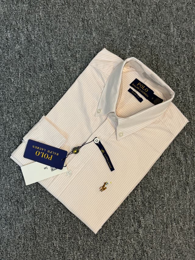 RL Light Pink Pin Stripe Shirt