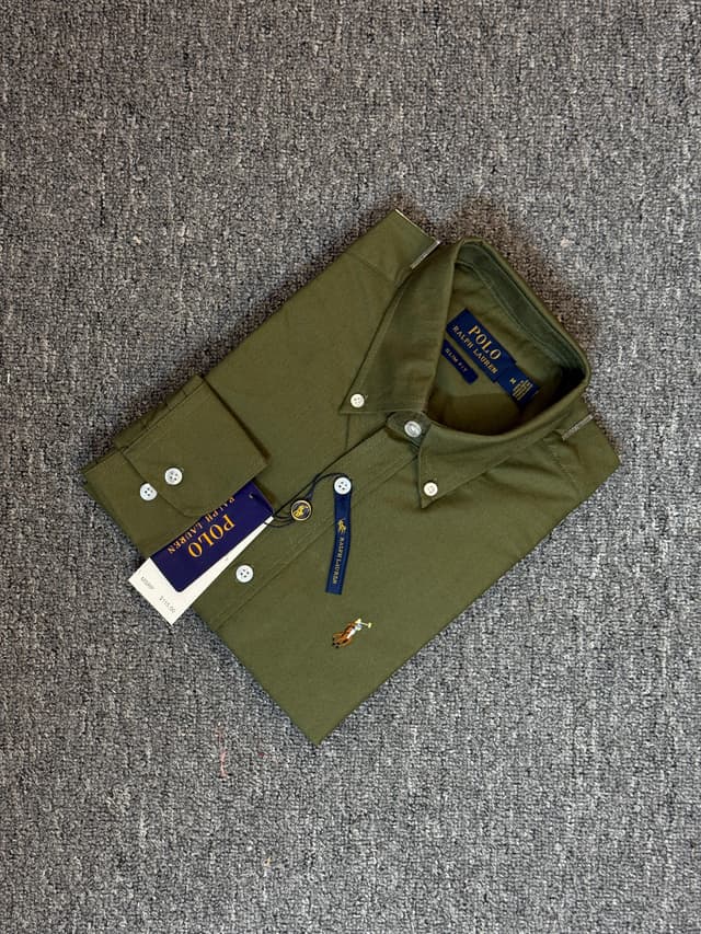 Ralph Lauren Olive Solid Shirt