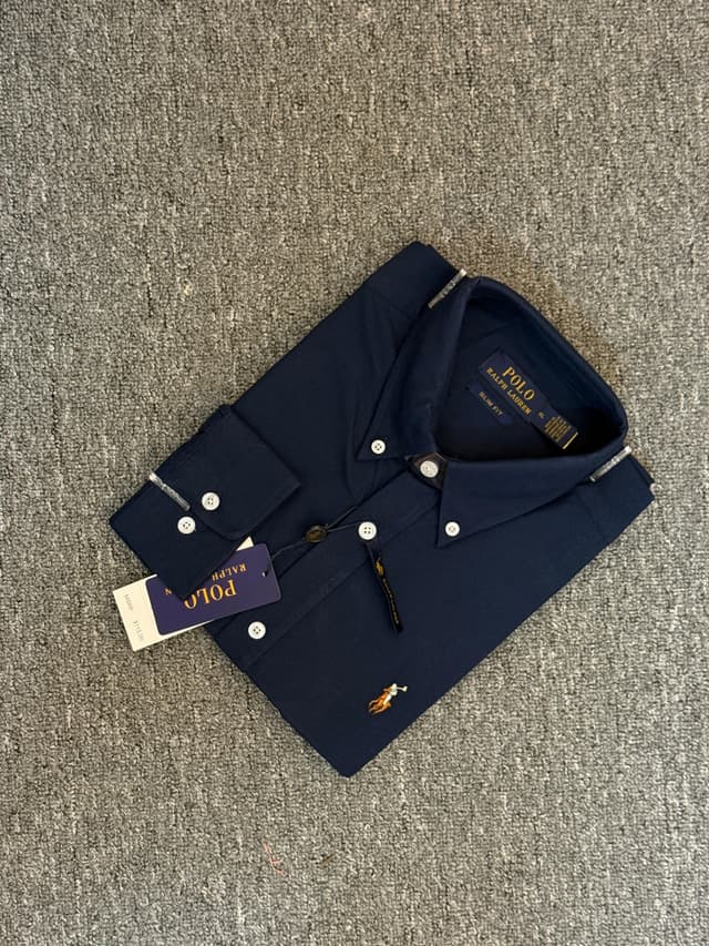 Ralph Lauren Solid Navy Blue Shirt